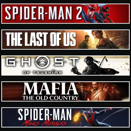  Spider 2 +TLOU1 +Tsushima +Mafia +Miles